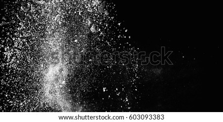 abstract powder splatted background,Freeze motion of white powder exploding/throwing white powder