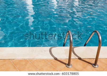 Swimming pool with ladder 