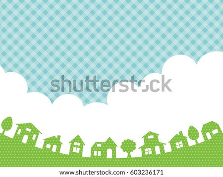 Town scape and sky background