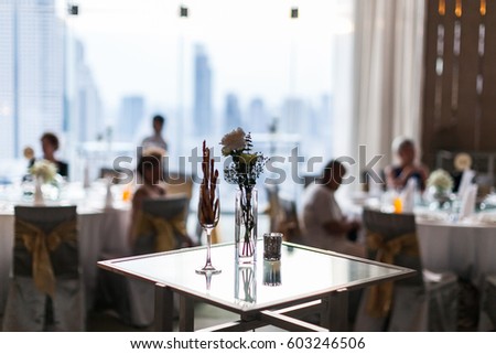 restaurant atmosphere Royalty-Free Stock Photo #603246506