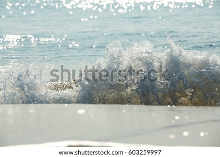 Water splashing with Sea wave background