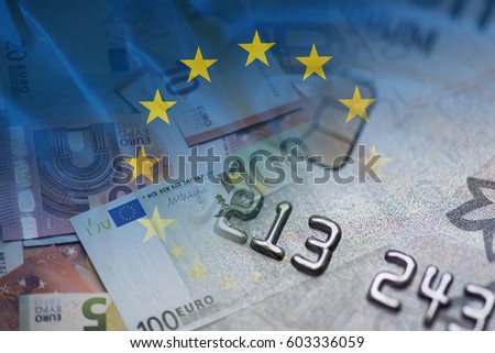 Money and Credit Card, concept business picture, financial background, texture 