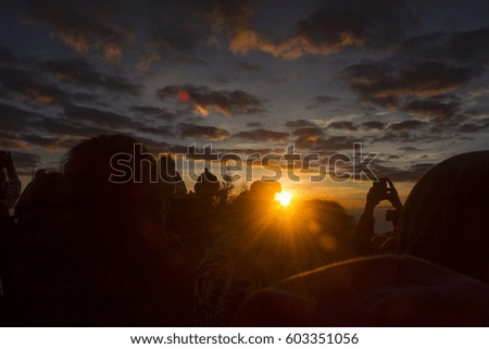 Sunrise in Mount Bromo Indonesia
-Beautiful sunrise with silhouette people in mount Bromo Indonesia-