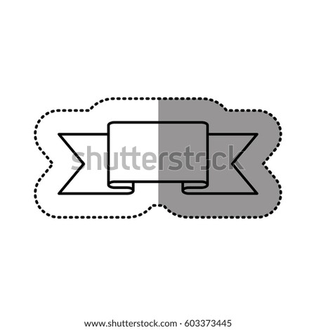 contour symbol ribbon icon, vector illustraction design image
