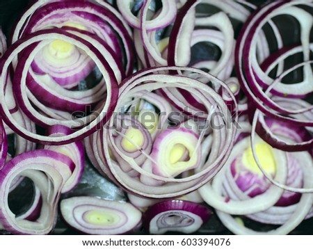 Background with the image of onion