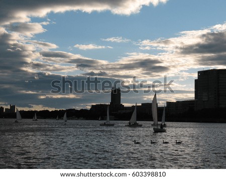 sailing on the Charles river