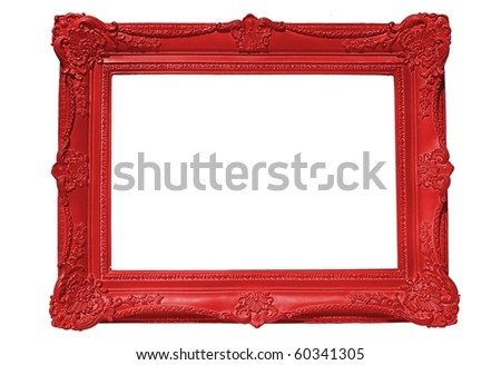 Red Frame, Isolate on White, blank for your copy