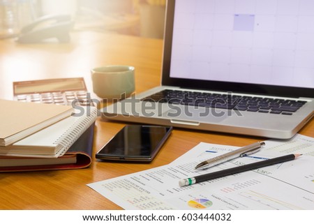 Business concept of office working, business background