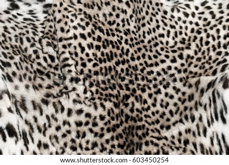White leopard fur
