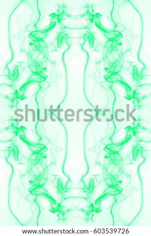 Abstract green smoke white space as backgrounds