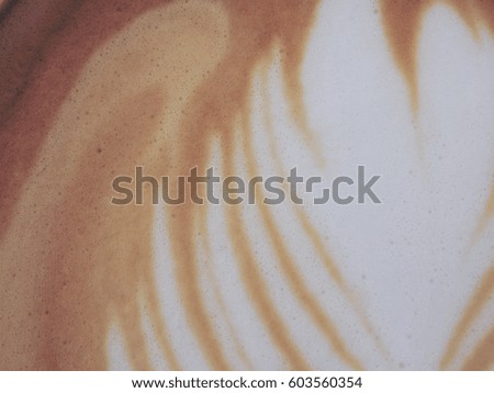 Macro latte art coffee