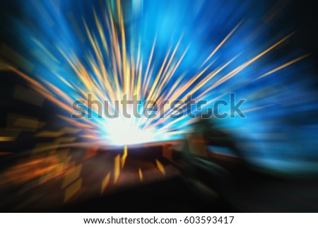 Zoom background with colors of light sparks