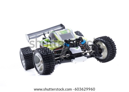 Small remote control car electric buggy Royalty-Free Stock Photo #603629960