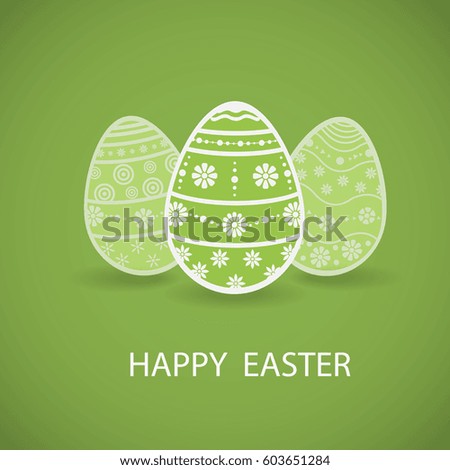 Vector easter egg line style with greenery color is color of this year.All egg grouped easily for adjust.