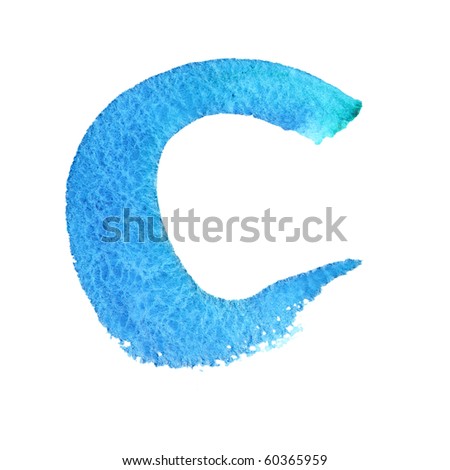 C - Watercolor letters (Lower case)