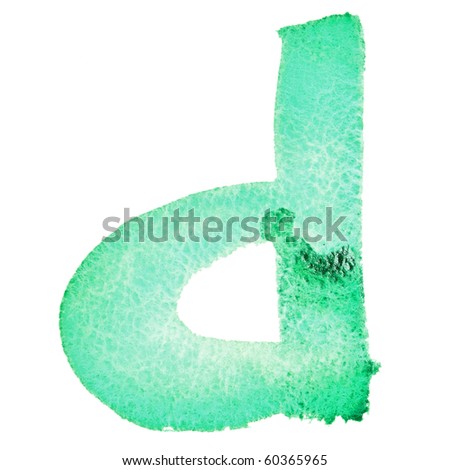 D - Watercolor letters (Lower case)