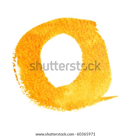 O - Watercolor letters (Lower case)