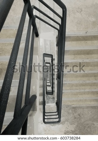 Fire exit stair step  in high rise building