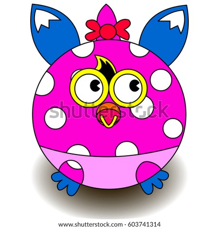 Funny baby monster vector color