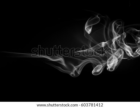 white Smoke on black background