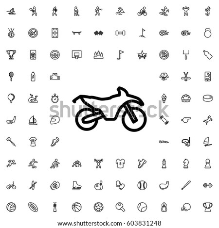 Motorbike icon illustration isolated vector sign symbol. sports icons vector set.