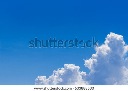 Blue sky and white clouds. Spring background.
