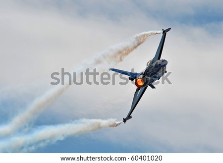 Lockheed-Martin F-16AM Fighting-Falcon on display Royalty-Free Stock Photo #60401020