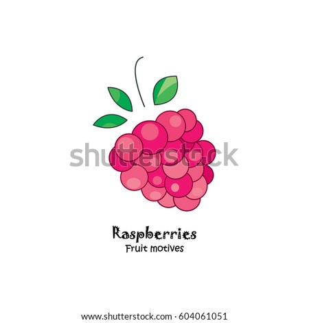 Color vector illustration. Raspberries icon