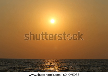 Sunset on the beach,India