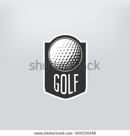 Golf label. sign of golf championship or golf club. Vector illustration Royalty-Free Stock Photo #604230248
