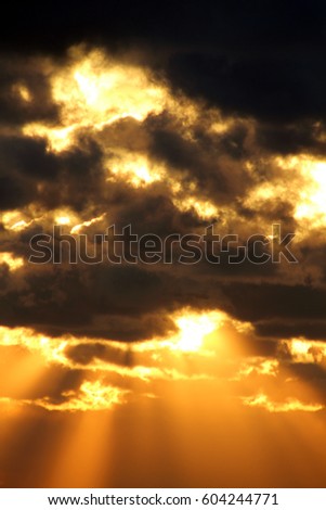 Sun Rays through Clouds