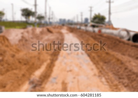 
blurred road construction