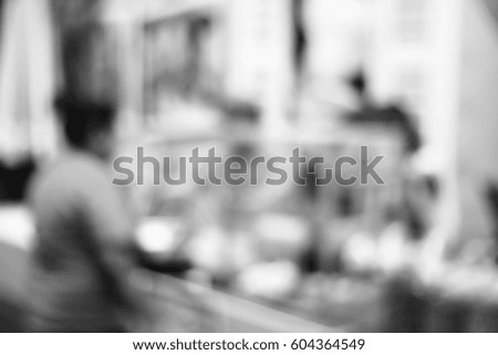 Blurred  background abstract and can be illustration to article of A customer purchases