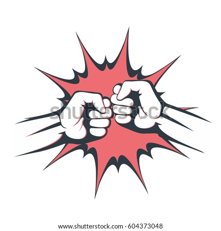 Two fists bumping together vector illustration, two hands with fists
 Royalty-Free Stock Photo #604373048