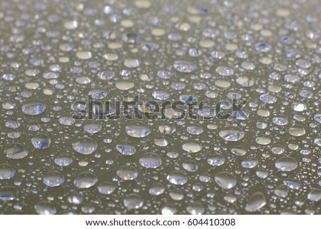 Water drop on glass for abstract background. 