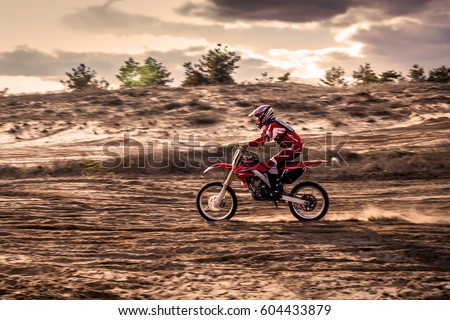 motocross Safari motorcycle on a beautiful background
