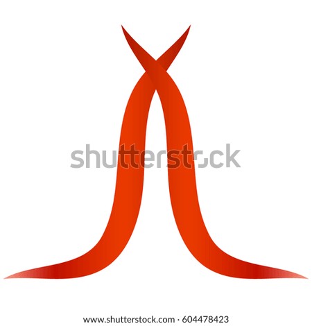 vector image of a red ribbons