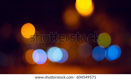 yellow blur light in midnight