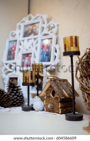 Candlestick, Photo frame, interior, decorative house


