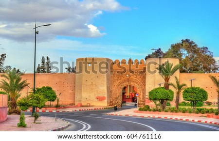 Bab Laarissa or Bab Er-Raha, one of gates of Marrakesh in Morocco