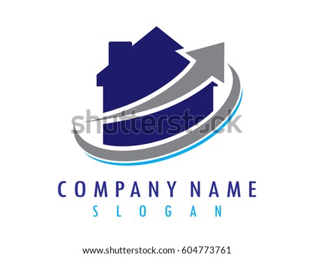 financial home concept logo