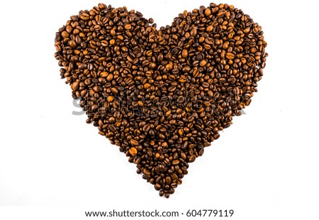 Hearth from coffee beans