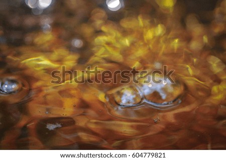 Abstract Water Surface With Bubbles