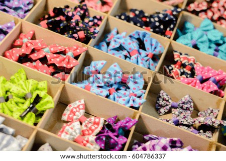 blurred photo, Blurry image,Bright multi-colored bow,background