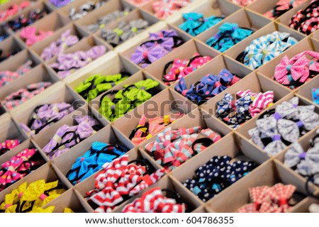 blurred photo, Blurry image,Bright multi-colored bow,background