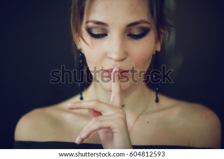 secret girl finger in mouth quiet