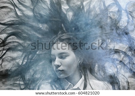 young adult girl dreaming