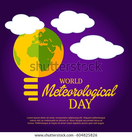 Vector illustration of a Banner for World Meteorological Day.