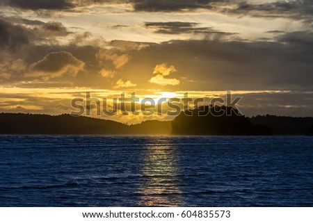 sunset and beach at Krabi, Thailand