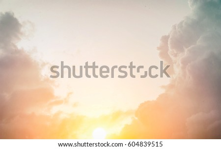 Strong sun and skies,Clear sky background with tiny clouds
Vintage style